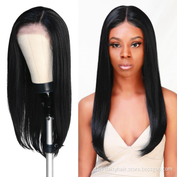 Brazilian Straight Virgin Human Hair Lace Frontal Wig 13x4 Transparent 150% HD Lace Closure Wig For Women In Wholesale